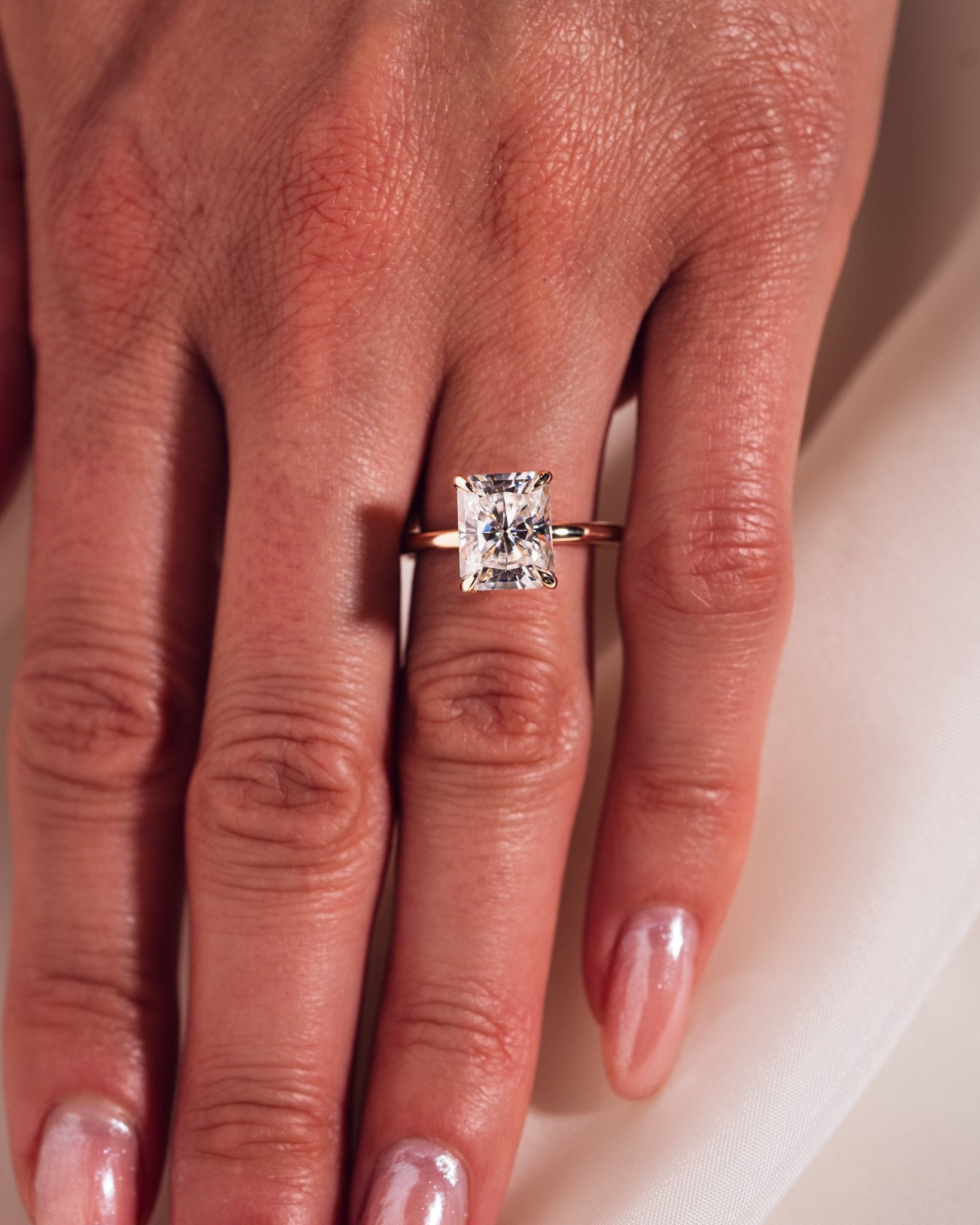 Cushion Hidden Halo Lab Grown Diamond Engagement Ring